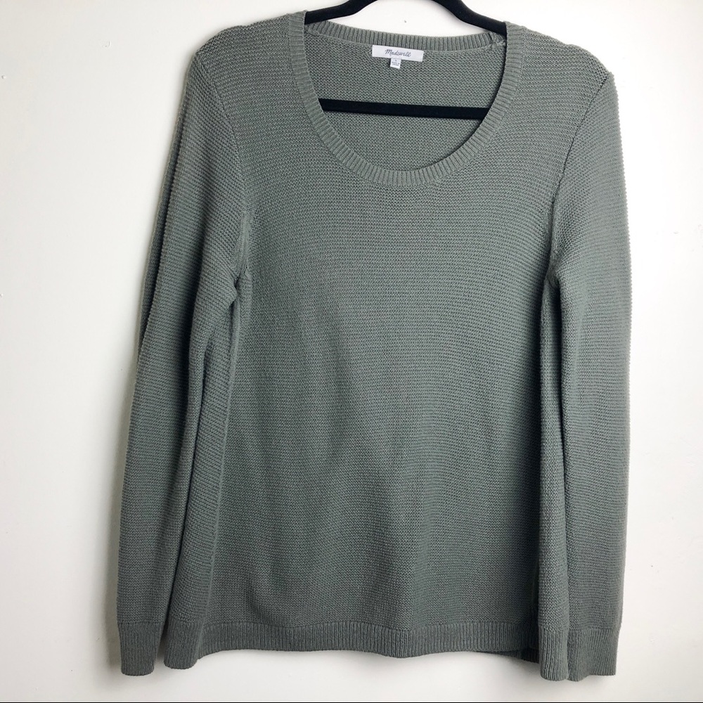 Madewell Olive Riverside Textured Sweater